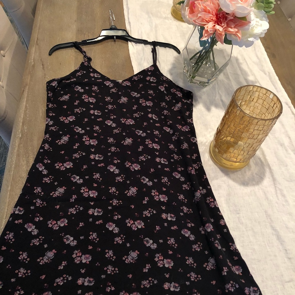 Black floral dress